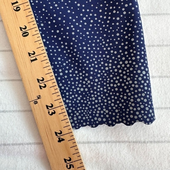 Lululemon Tight Stuff Tight II Crop Leggings Luxtreme Scallop Hem - Blue Size 6 - Picture 15 of 16